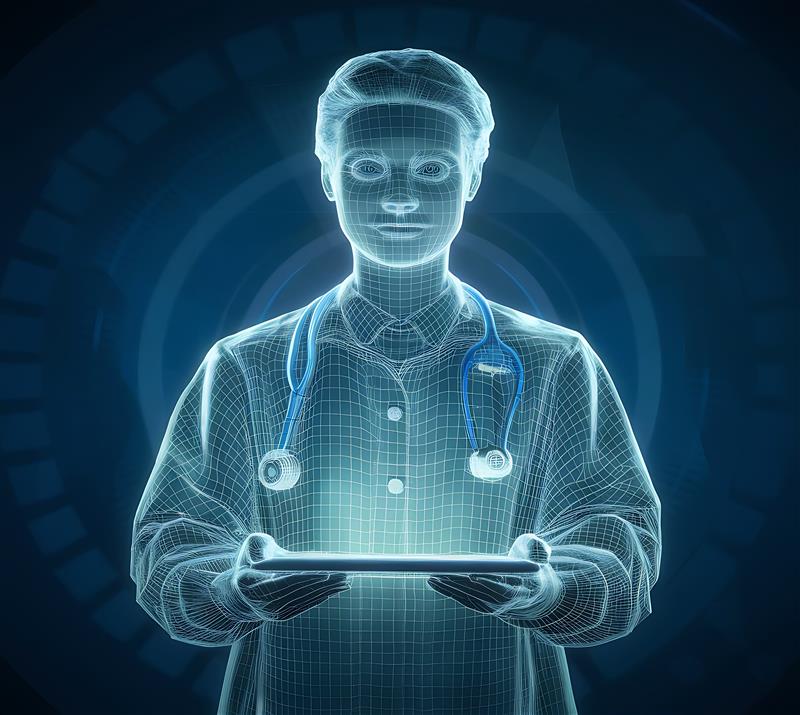 Doctor Holding Tablet